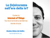 La (in)sicurezza nell'era della IoT